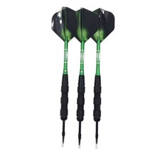 20g Steel Tip Darts Set 3pcs Precision Black Green Competition