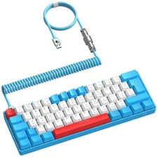 ZIYOU LANG RK-T60 Wired Mechanical Gaming Keyboard Mini Portable wi... Fast Ship