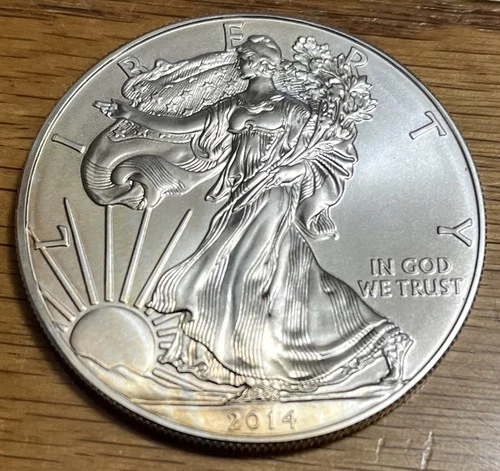 2014 AMERICAN SILVER EAGLE DOLLAR COIN 1 OZ. 999 PURE FINE SILVER