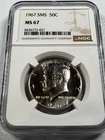 1967  KENNEDY US Half Dollar,   MS67 by NGC,   SMS,    an EXQUISITE coin!!!!