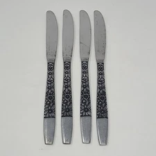 Lot of 4 Hanford Forge Spring Lake Japan Stainless Flatware Knives 8 1/2"