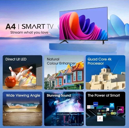 Hisense 40 Inch Smart TV 40E4NTUK - HD Resolution, Natural C Virtual:X & Dolby - Picture 4 of 7