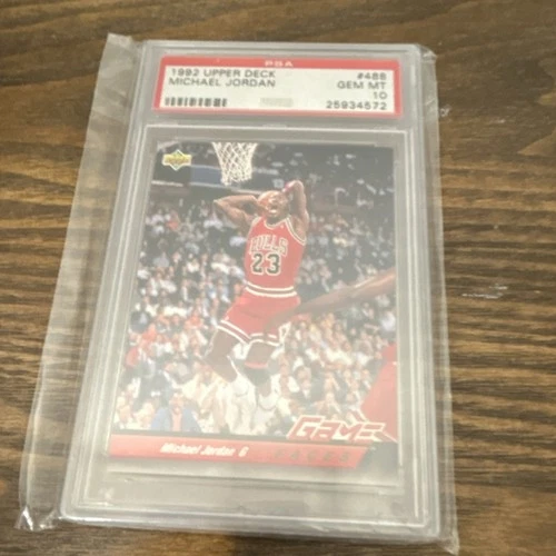 1992 Upper Deck Game Faces Michael Jordan #488 PSA 10 Gem Mint Chicago Bulls