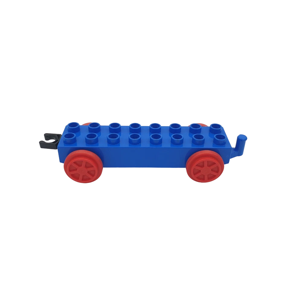 Lego® train Duplo BLEU chemin de fer Base de 2 x 8 roues rouges crochet mobile - Photo 1/1