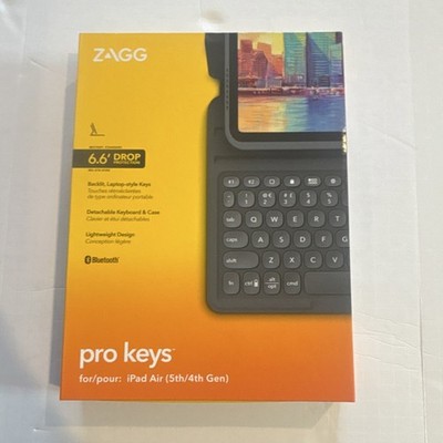 ZAGG Pro Keys Keyboard Folio Case Gray Detachable Bluetooth for iPad Air 5/4