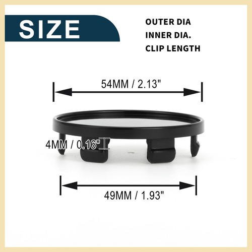 You.S 8x Hub Caps – 60.0-54.5mm RH60 Black Rim Lids, N-012-N8