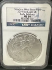 2019(W)  $1 Silver Eagle NGC MS 70 Eagle West Point Mint Early Releases