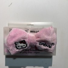 The Cr me Shop Hello Kitty Collection Plush Spa Headband Pink White