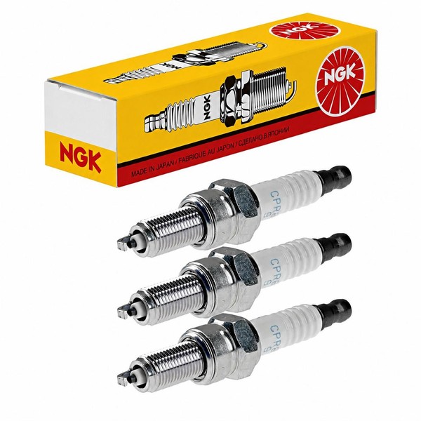 3X NGK CPR8EB-9 6607 ZüNdkerze Spark Plug Passt An Kawasaki Kfx Klx 450 R Kx 250-image