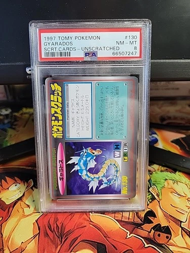 PSA 8 Gyarados Japanese 1997 Tomy Scratch Card Unscratched Pokemon #130 Japanese