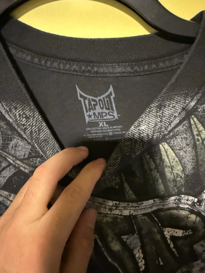 Tapout MPS T Shirt Mens XL Black Thermal Y2K MMA Skater Grunge T Shirt - Image 2 of 4