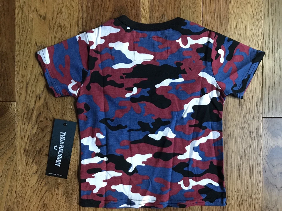 Camiseta True Religion True Roja Blanca y Azul Serpiente Camuflada Niños 2T *NUEVA* $39 Foto 3 de 4