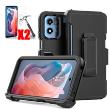 For Motorola Moto G Play 5G 2024 Hard Case /Screen Protector/Belt Clip Holster