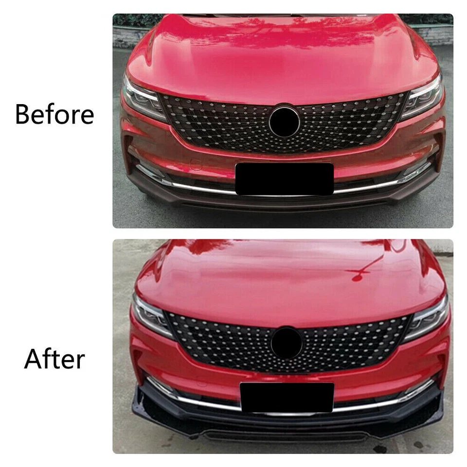 Divisor de alerón labial de parachoques delantero para Honda Alfa Romeo estilo fibra de carbono Foto 2 de 4