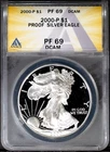 2000-P $1 Silver American Eagle PF 69 DCAM ANACS # 7668333 + Bonus