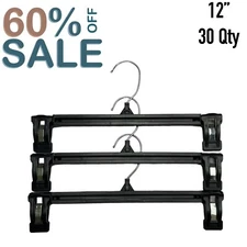 Clothes Hangers - Heavy Duty PANTS Hanger 12" 30 Qty *SALE 50% off (IT#48)