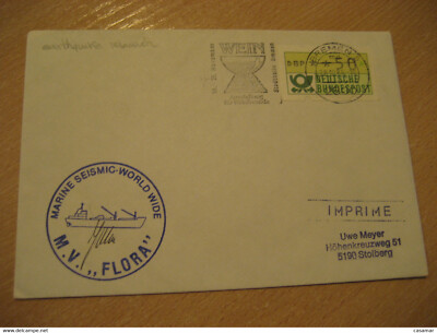MV FLORA Earthquake Research Marine Seismic Seismics Ship Cover BREMEN 1986 Wein