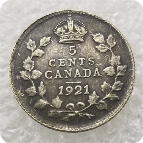 Coin Craft Canada 1921 Coin Silver Dollar Silver Canada 5 Cents World - Picture 1 of 5