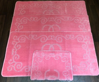 ROMANY XX JUEGOS DE ALFOMBRILLAS LAVABLES GITANAS ROMANÍES TALLA 67X110CM ALFOMBRILLAS-ALFOMBRAS ROSA ANTIDESLIZANTE XX