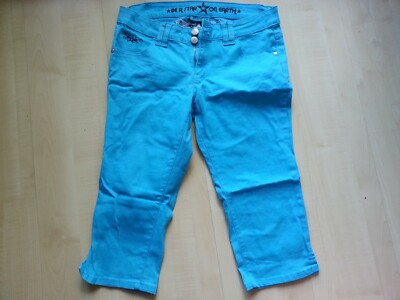 okay BE A STAR ON EARTH 3/4-Jeans-Optik-Hose-Pants 176 neuw.Stretch hellblau