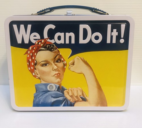 Metal Lunch Box Rosie The Riveter “We Can Do It!" Famous Vintage Poster - 7x8"