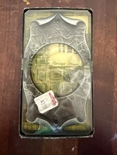 Vintage Amerock Carriage House doorknob escutcheon in antique silver C-9063-AS