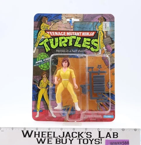 April O'Neil 10-Back Blue Stripes TMNT 1988 Playmates Action Figure NEW SEALED