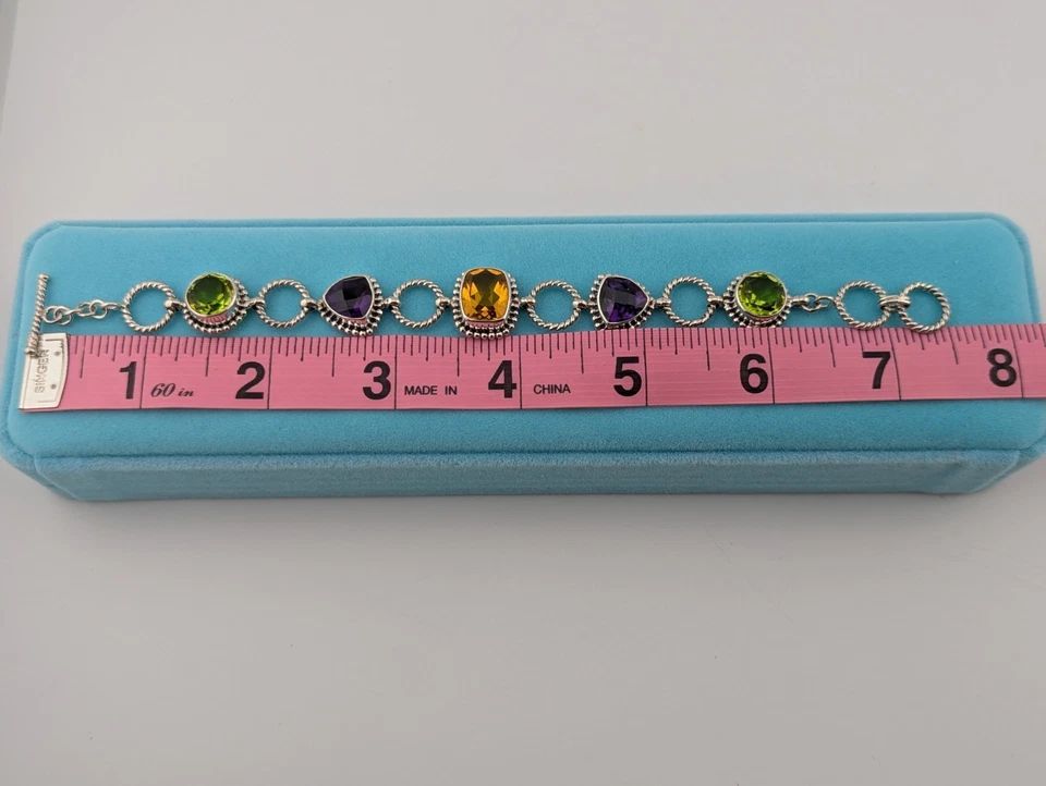 16 Carats Multi Gemstone Bracelet - Image 4 of 4