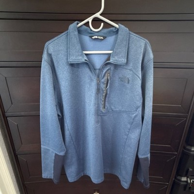The North Face Men's Blue Big & Tall XLT 1/4 Zip Pullover Long Sleeve