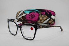 NEW VERA BRADLEY WYE MIDNIGHT GARDEN PAISLEY BLACK AUTHENTIC EYEGLASSES 53-18