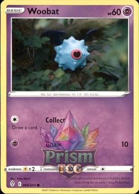 Woobat 68/203 Common Evolving Skies Pokemon