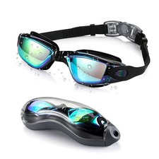 Lunettes de Natation, Lunette Piscine Anti-UV et Anti-buée, Sans Fuite Lunettes