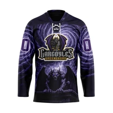 Greensboro Gargoyles Special Design Lace Hockey Shirt Fullsize