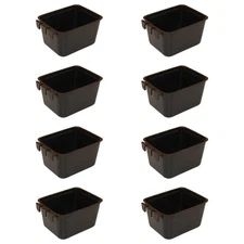 Cage Cups 8-pk Black 1 Pint/16 fl oz Hanging Feed & Water Cups Chicken Poultry