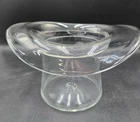 Large Vintage 1984 Handblown Blenko Glass "Top Hat", Ice Bucket/Vase 7 1/8" tall