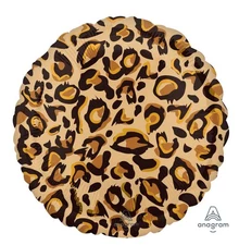 Anagram 18" Leopard Print Round Foil Balloon Safari Jungle Animal Chic Glam