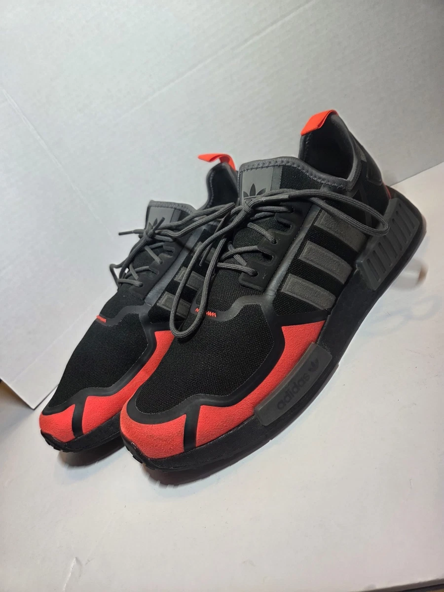 Adidas NMD_R1 V2 Black Solar Red for sale | eBay