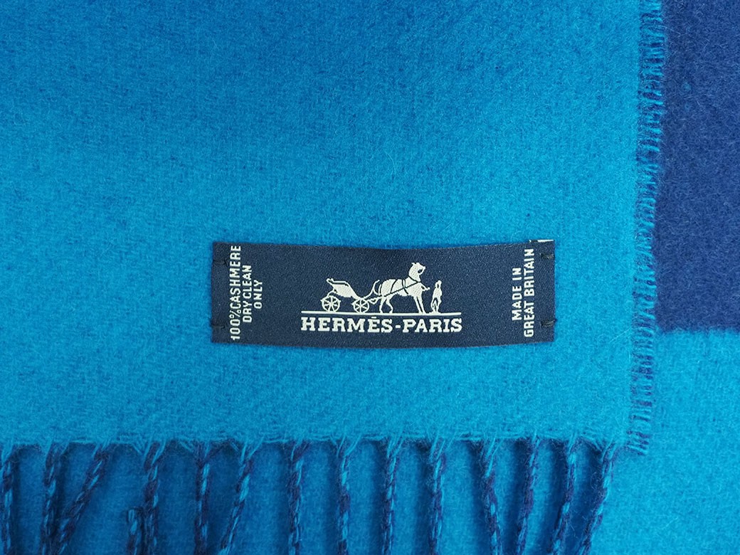 HERMES H259076S Double H Cashmere Scarf Authentic image 5