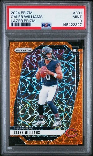 2024 Prizm Caleb Williams Lazer Prizm #301 PSA 9 Mint RC Bears