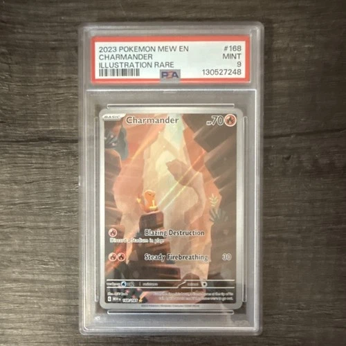 Pokémon Charmander 168/165 Scarlet & Violet 151 Illustration Rare Holo PSA 9 20…