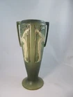 Roseville Rosecraft Pottery Silhouette Nude Panel Vase Green 11.5"