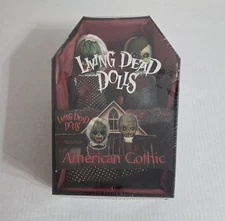 Living Dead Dolls American Gothic In Coffin Casket Box Vintage 2000 Mezco Toyz