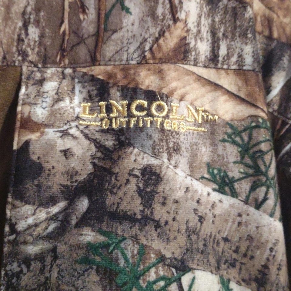 Lincoln Outfitters Mens Medium Realtree Edge 2 Piece Camo Coat/Bib Overalls - Image 4 of 4