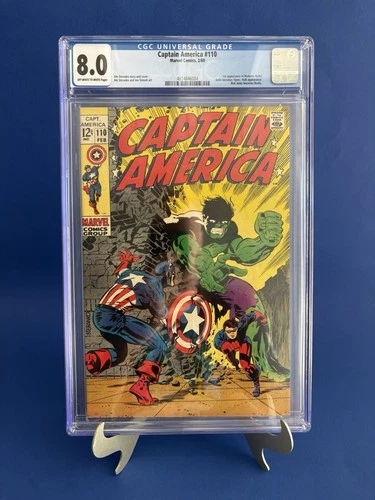 Captain America #110 CGC 8.0 Marvel 1969 1st App Madame Hydra NEWLY GRADED 🔑
