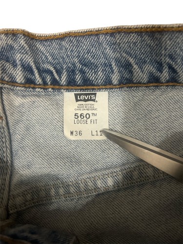 Levis 560 Denim Jeans Shorts Mens Size 36 Vintage 90s Made In USA - Picture 4 of 8