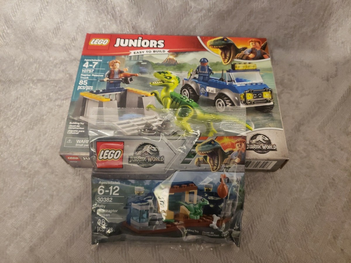 LEGO 10757 Juniors Jurrasic World Raptor Rescue Truck, 30382 Baby  Velociraptor