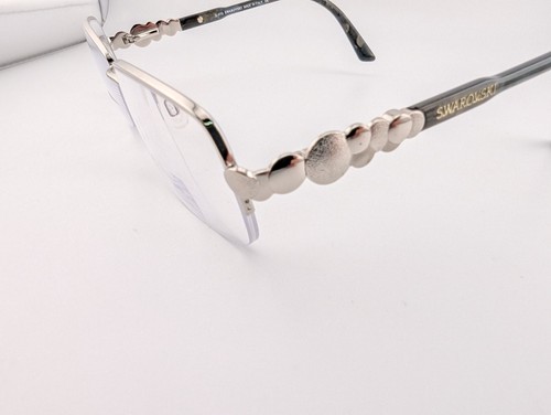 Swarovski Eyeglasses, Frames Only, SW 5035 018 Silver Bijou, 55-16-135, Metal - Picture 6 of 18