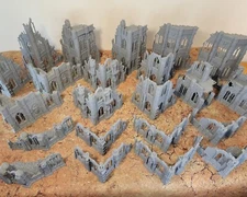 Wargame Terrain SetB 28mm Sci-Fi Tabletop Gothic Building Ruin