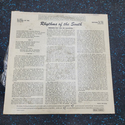 Rhythms Of The South 1958 Vinyl LP Record Edmundo Ros And His Orchestra - Foto 2 di 4