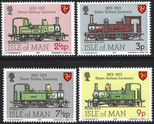 1973 Isle of Man Sg 35/38 Centenary of Steam Railway MNH